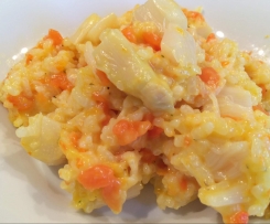 Spargelrisotto mit Möhren