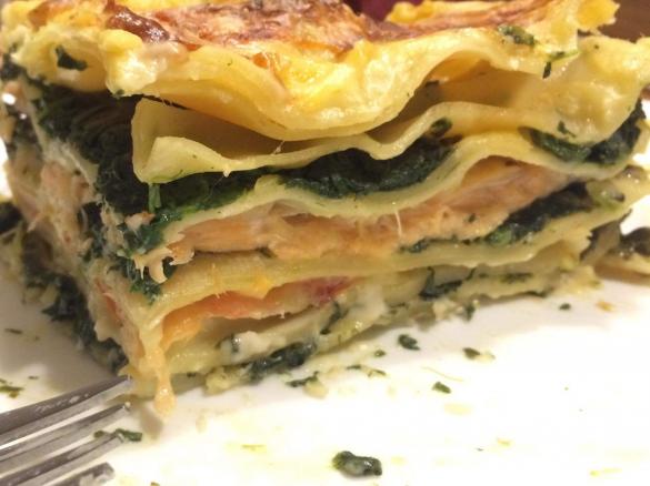 Spinat-Lachs-Lasagne mit Räucherlachs
