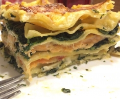 Spinat-Lachs-Lasagne mit Räucherlachs