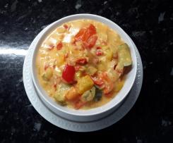 Gedünstetes Gemüse mit Soße