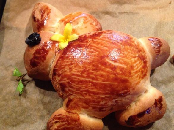 Osterhasen und Schafe aus Hefeteig