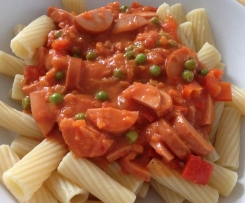 Würstchengulasch Scharf