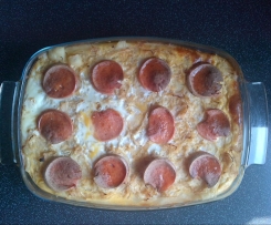 Sauerkrautauflauf mit Fleischwurst