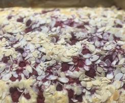 Schneller Himbeer/Sahne Blechkuchen