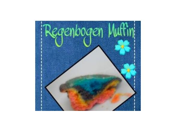 schnelle Regenbogen Muffins