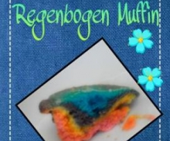 schnelle Regenbogen Muffins