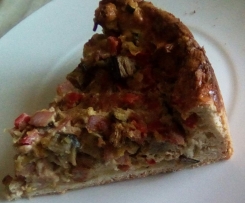 Bunte Gemüse Quiche mit Kochschinken