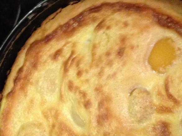 Pfirsich Kuchen mit Baiserhaube