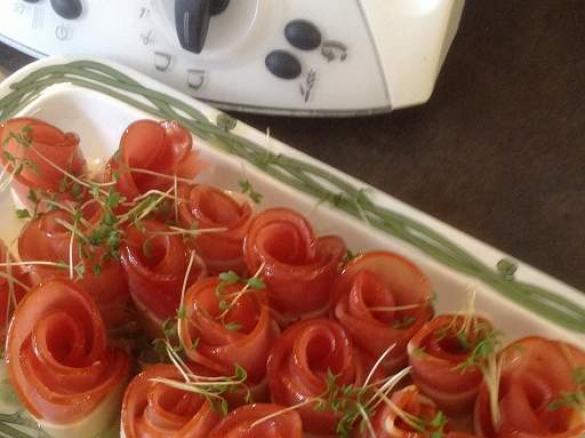 Spargelröschen mit Schinken