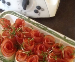 Spargelröschen mit Schinken