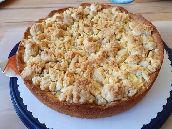 Variation Apfelkuchen mit Pudding und Streusel
