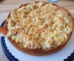 Variation Apfelkuchen mit Pudding und Streusel