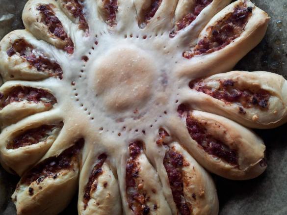 Variation von Pizzasonne