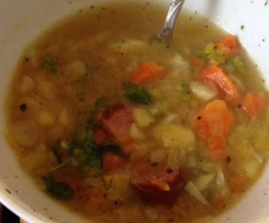 Kartoffelsuppe mit Cabanossi und Kassler