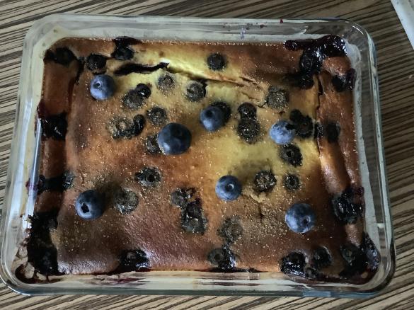 Quark-Blaubeer-Auflauf low Carb