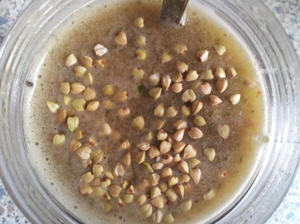 Variation von Grüner Wildkräuter-Smoothie, Powersmoothie mit Stachelbeeren, vegan