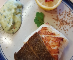 Gerrys SKREI - das ist DIE Delikatesse von den Lofoten! Mit Kartoffel-Zucchini-Püree.