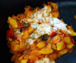 Gemüseauflauf mit Brot