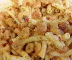 Bandnudeln mit scharfer Paprika-Garnelen_Sauce