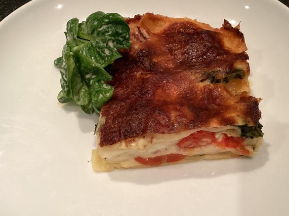 Vegetarische Lasagne (ohne Tomatensoße)