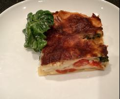 Vegetarische Lasagne (ohne Tomatensoße)