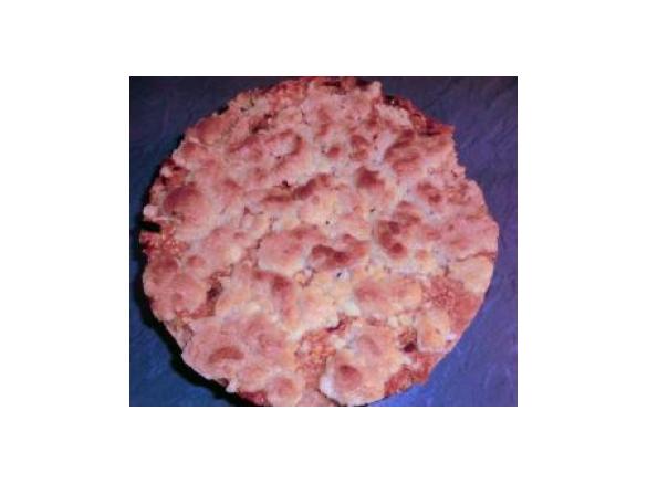 Apfelkuchen mit Streusel und Pudding