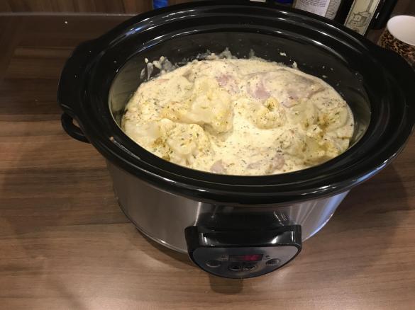Zwiebel-Sahne-Hähnchen Crockpot und WW