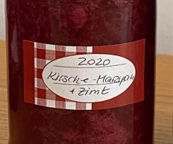 Kirsch-Marzipan-Marmelade mit Zimt