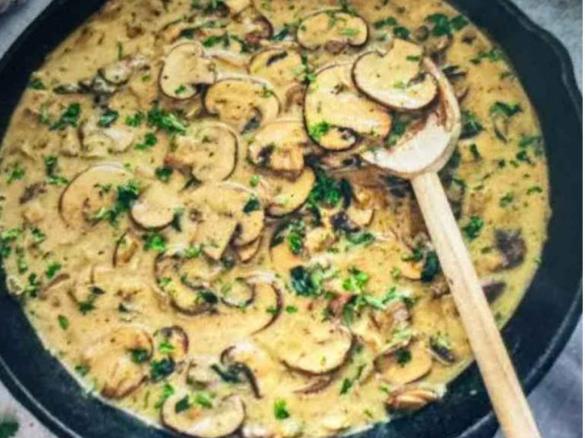 vegane RahmChampignons