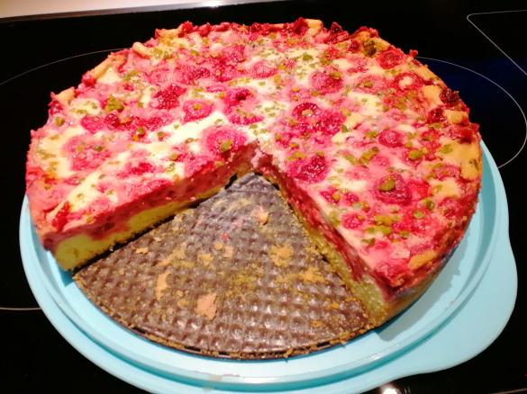 Himbeer Pistazien Kuchen "Superschnell"