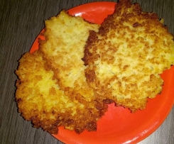 Variation von Kartoffelpuffer / Reibekuchen vom Blech
