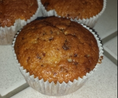 Schnelle schoko Bananen muffins