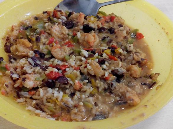 Variation Garnelen Reis Topf