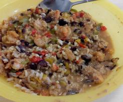 Variation Garnelen Reis Topf