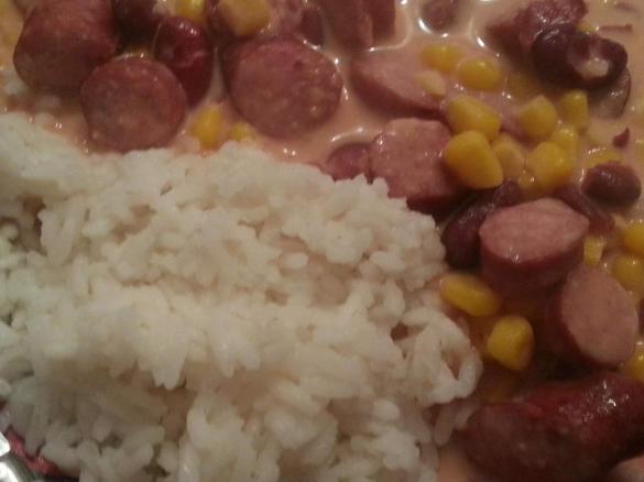 Frischkäse Chili con carne mit Wurst