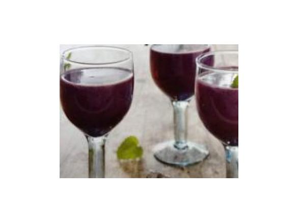 Blaubeershake mit Ingwer u Minze 