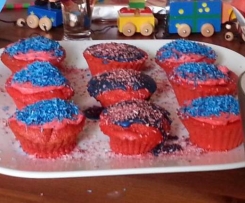 Möhrenkuchen Muffins mit Frischkäse-Topping ohne Butter