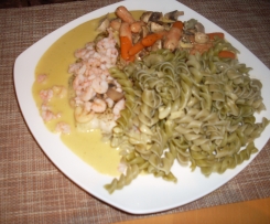 Fischfilet mit Safran-Butter-Sauce 