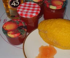 Blutorangengelee mit Zitronatzitrone (Cedro) Zitrone und Likör 43