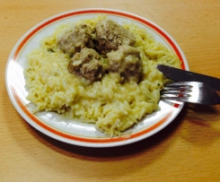 Königsberger Klopse mit Reis nach Dr. Oetker