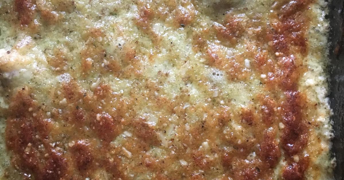 Überbackene Hähnchenbrust mit Walnuss-Käse-Kruste von bunbury. Ein ...