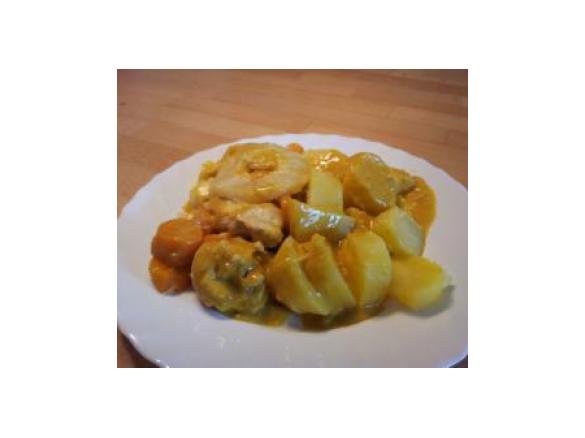 Curry-Hähnchen mit Mozzarella