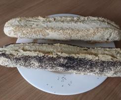 Baguette mit Mohn, Sesam oder Kräutern der Provence