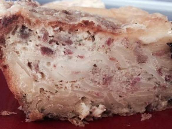 Überbackene Schinkenfleckerl