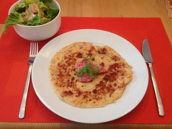 Mettwurst-Pfannkuchen