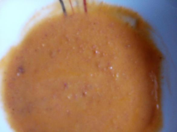 Variation Zucchini-Paprika-Cremesuppe mit Chili