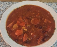 Variation Serbische Bohnensuppe mit Cabanossi