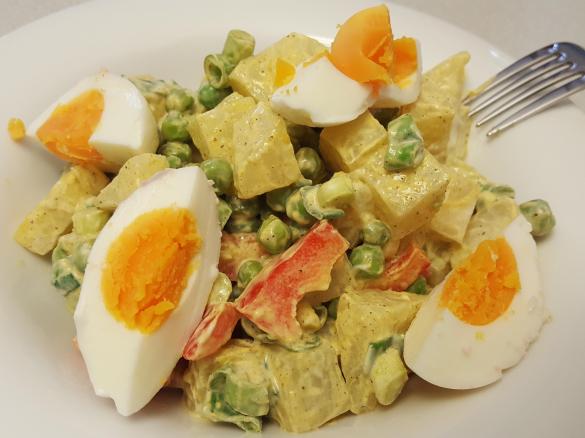 Kohlrabi-Curry-Salat (Falscher Kartoffelsalat) Low Carb, LOGI