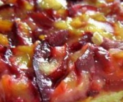 Pflaumenkuchen: Variante einfach, lecker und "leicht" – mit Optionen: Quarkwolken und zwei Bleche