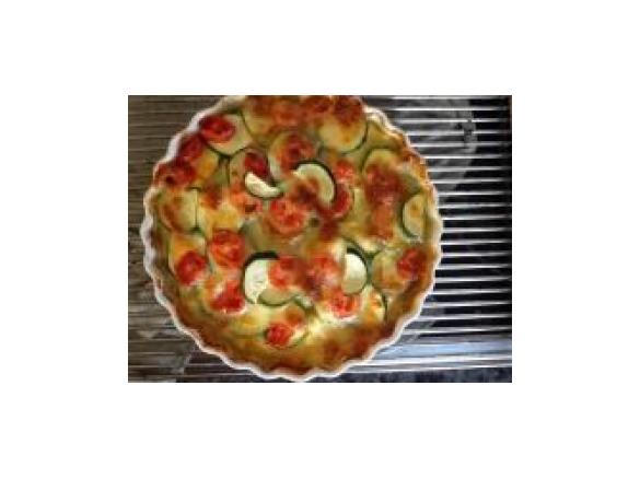 Polentaauflauf mit Zucchini u Tomaten